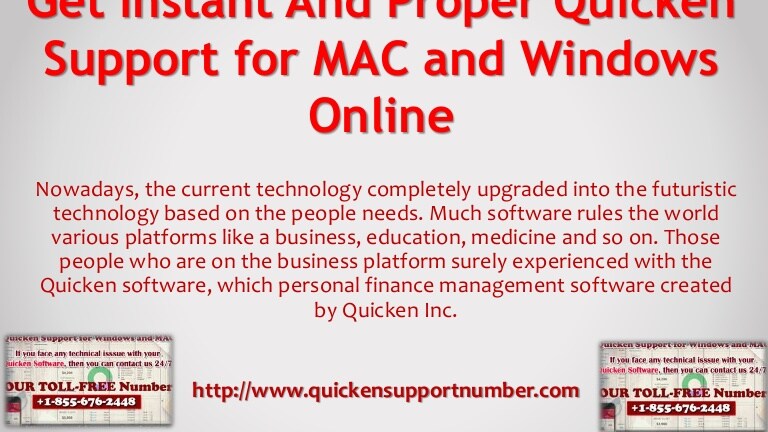 quicken support for mac